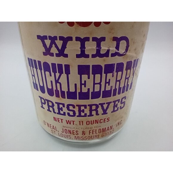Glass Jar Mother ONeals Wild Huckleberry Preserves Wire Clamp Lid Vintage 11 Oz - Picture 7 of 14